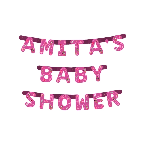 Personalized Baby Shower Girl Theme Alphabet Banner | Individual Letters